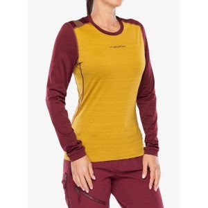Bluza termoaktywna damska La Sportiva Tour Long Sleeve. Żółte bluzy La Sportiva, bez wzorów, bez kaptura. Za 246,69 zł.