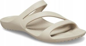 Klapki Dla Dorosłych Crocs Kadee II. Niebieskie klapki Crocs, bez wzorów, z materiału, bez obcasa. Za 119,99 zł.