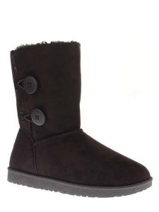 ISLAND BOOT Botki zimowe "Elisa" w kolorze czarnym rozmiar: 36. Czarne botki Island Boot, na zimę, bez wzorów, z materiału, bez obcasa, na platformie, bez zapięcia. Za 100,99 zł.