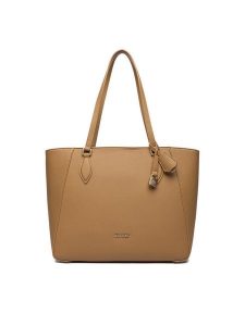GINO ROSSI Torebka C-RX8906 Brązowy. Brązowe shopper bag Gino Rossi, bez wzorów, z materiału, bez dodatków. Za 229,99 zł.