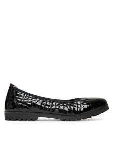 Caprice Baleriny 9-22151-45 Czarny. Czarne balerinki Caprice, bez wzorów, ze skóry, bez obcasa, bez zapięcia. Za 183,99 zł.