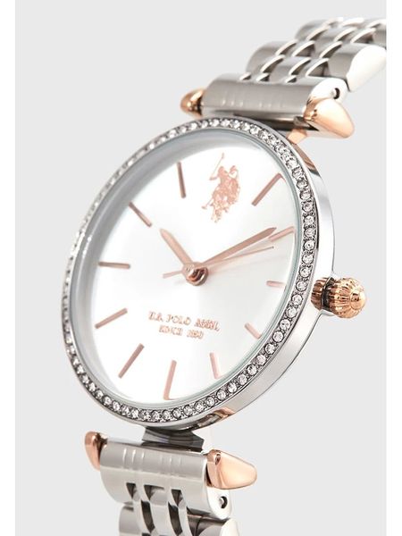 U.S. Polo Assn. Zegarek kwarcowy w kolorze srebrno-białym rozmiar: onesize. Szare, analogowe zegarki U.S. Polo Assn. Za 217,99 zł.