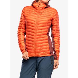 Kurtka ocieplana damska Rab Cirrus Flex 2.0 Hoody. Brązowe kurtki RAB, bez wzorów, bez kaptura. Za 546,38 zł.