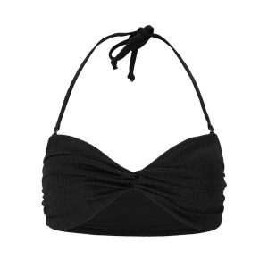 Damski top do kostiumu kąpielowego Athlecia Larinie. Czarne bikini Athlecia, bez wzorów. Za 168,50 zł.