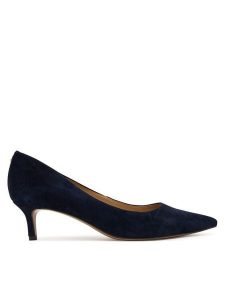 LAUREN RALPH LAUREN Szpilki Adrienne 802P17691001 Granatowy. Niebieskie szpilki Lauren Ralph Lauren, bez wzorów, ze skóry, bez obcasa. Za 639,99 zł.