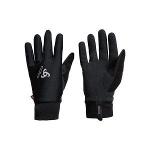 Rękawiczki do biegania dla dorosłych Odlo Element Warm. Czarne rękawiczki ODLO, bez wzorów. Za 169,25 zł.