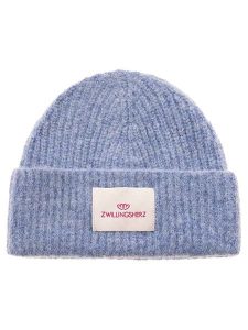 Zwillingsherz Czapka w kolorze niebieskim rozmiar: onesize. Niebieskie czapki Zwillingsherz, bez wzorów, z materiału. Za 148,96 zł.