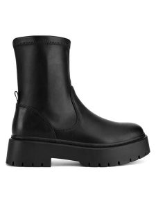 DeeZee Botki CEO-HY13123-41 Czarny. Czarne botki DeeZee, bez wzorów, z materiału, bez obcasa, na płaskiej podeszwie, bez zapięcia. Za 179,99 zł.