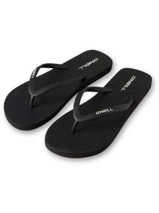 Japonki damskie O'Neill Profile Small Logo. Czarne klapki O'Neill, bez wzorów, z gumy, bez obcasa. Za 105,55 zł.