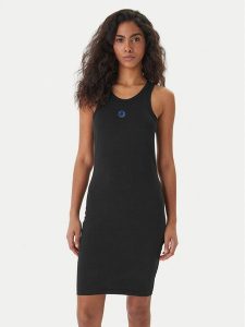 HUGO Sukienka codzienna Necerie_B 50563773 Czarny Extra Slim Fit. Czarne kombinezony Hugo, na co dzień, s, bez wzorów, z bawełny, bez kołnierzyka, bez ramiączek, proste. Za 379,99 zł.