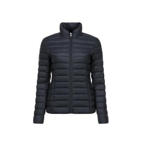 Kurtka JOTT CHA NOOS Niebieski. Czarne kurtki Jott, bez wzorów, z puchu, bez kaptura. Za 383,99 zł.