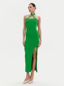 Silvian Heach Sukienka dzianinowa GPP25028VE Zielony Regular Fit. Zielone kombinezony Silvian Heach, l, bez wzorów, z dzianiny, bez kołnierzyka, bez ramiączek. Za 349,99 zł.