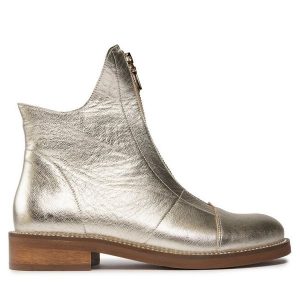 Botki R.Polański. Żółte botki R.Polański, bez wzorów, bez obcasa, na płaskiej podeszwie, bez zapięcia. Za 539,99 zł.