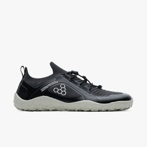Buty turystyczne damskie Vivobarefoot Primus Trail Knit FG. Czarne buty trekkingowe VIVOBAREFOOT, bez zapięcia. Za 692,70 zł.