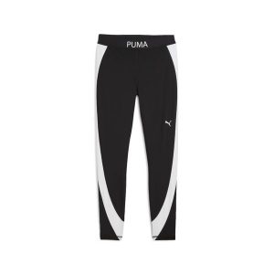 Damskie legginsy z wysokim stanem i blokami kolorów o długości 7/8 PUMA STRONG. Czarne legginsy Puma, bez wzorów, z podwyższonym stanem. Za 290,00 zł.