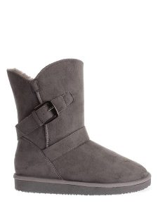 Blackfield Botki zimowe "Eden" w kolorze szarym rozmiar: 36. Szare botki Blackfield, na zimę, z aplikacjami, z materiału, z okrągłym noskiem, bez obcasa, bez zapięcia. Za 126,75 zł.