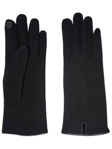 ONLY Rękawiczki "Jessica" w kolorze czarnym rozmiar: M/L. Czarne rękawiczki ONLY, bez wzorów, z materiału. Za 56,12 zł.