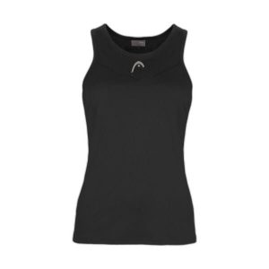 Damski tank top Head Easy Court. Czarne topy Head, bez wzorów, z materiału, sportowe, bez kołnierzyka, bez ramiączek. Za 199,00 zł.