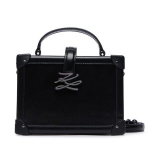 Torebka KARL LAGERFELD. Czarne kuferki KARL LAGERFELD, bez wzorów, bez dodatków. Za 1 299,00 zł.