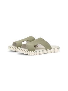 Ilse Jacobsen Klapki w kolorze khaki rozmiar: 39. Brązowe klapki Ilse Jacobsen, bez wzorów, z otwartym noskiem, bez obcasa. Za 86,99 zł.