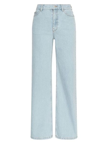 MOSS COPENHAGEN Dżinsy - Regular fit - w kolorze błękitnym rozmiar: M. Niebieskie jeansy Moss Copenhagen, z aplikacjami, ze skóry, z podwyższonym stanem. Za 234,95 zł.