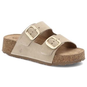 Beżowe Sandały Yokono Modne Obuwie Damskie. Brązowe sandały Yokono, bez wzorów, z materiału, bez obcasa, bez zapięcia. Za 215,90 zł.