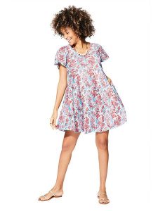 Aller Simplement Sukienka w kolorze błękitno-czerwonym rozmiar: 34/36. Czerwone sukienki Aller Simplement, bez wzorów, klasyczne, bez kołnierzyka, bez ramiączek, midi. Za 43,99 zł.