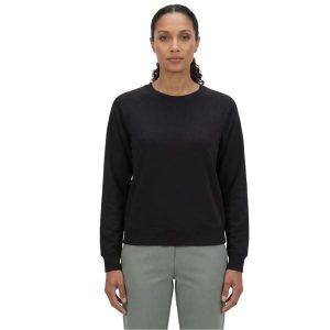 Bluza dresowa sportowa damska Skechluxe Elevate Crewneck. Czarne bluzy Skechers, bez wzorów, z dresówki, bez kaptura. Za 229,99 zł.