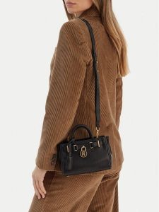 Tommy Hilfiger Torebka American Icon Micro Tote Leather AW0AW18167 Czarny. Czarne torebki klasyczne TOMMY HILFIGER, bez wzorów, ze skóry, bez dodatków. Za 594,99 zł.