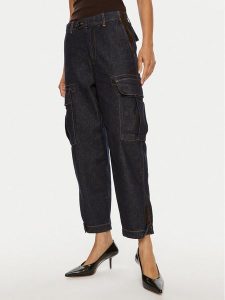 Pinko Jeansy Sonata 103856 A20N Granatowy Wide Leg. Niebieskie jeansy Pinko, bez wzorów, z bawełny. Za 689,99 zł.