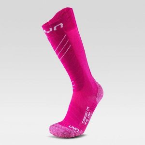 Skarpety narciarskie damskie UYN Comfort Fit Ski. Czerwone skarpetki UYN, bez wzorów. Za 129,99 zł.