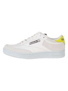 Reebok Skórzane sneakersy "Club C Revenge" w kolorze biało-zielonym rozmiar: 43. Białe trampki Reebok, bez wzorów, bez zapięcia. Za 303,59 zł.