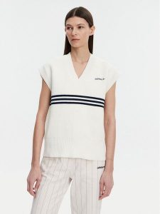 Adidas Sweter 3-Stripes JJ3486 Biały Loose Fit. Białe swetry klasyczne ADIDAS, l, z syntetyku, bez kołnierzyka. Za 239,99 zł.