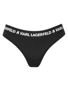 KARL LAGERFELD Stringi A1W47008 Czarny. Czarne stringi KARL LAGERFELD, bez wzorów, z lyocellu. Za 129,99 zł.