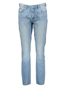 Pepe Jeans Dżinsy "Violet" - Tapered fit - w kolorze błękitnym rozmiar: W27/L32. Niebieskie jeansy Pepe Jeans, z aplikacjami, z bawełny, z podwyższonym stanem. Za 176,08 zł.