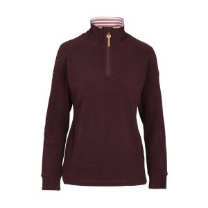 Trespass Big Heart - Polar damski At200 Mulberry. Fioletowe kurtki Trespass, bez wzorów, z dzianiny, bez kaptura. Za 286,99 zł.