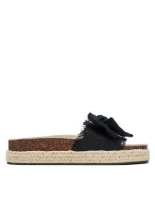 DeeZee Espadryle 92529 Czarny. Czarne espadryle DeeZee, bez wzorów, z materiału, bez obcasa. Za 119,99 zł.