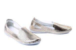 ARTIKER RELAKS 56C2694 złoty, półbuty damskie. Żółte półbuty Artiker Relaks, na lato, bez wzorów, ze skóry, bez obcasa, bez zapięcia. Za 174,17 zł.