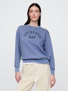GAP Bluza w kolorze niebieskim rozmiar: S. Niebieskie bluzy GAP, s, bez wzorów, bez kaptura. Za 118,56 zł.