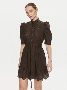Gap Sukienka koszulowa 792564 Czarny Regular Fit. Czarne kombinezony GAP, l, bez wzorów, z bawełny, bez kołnierzyka, bez ramiączek. Za 209,99 zł.