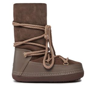 Śniegowce Inuikii. Brązowe buty zimowe Inuikii, bez obcasa, bez zapięcia. Za 909,99 zł.