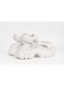 Replay Sandały w kolorze białym rozmiar: 40. Białe sandały Replay, bez wzorów, z otwartym noskiem, bez obcasa, na koturnie, bez zapięcia. Za 173,99 zł.