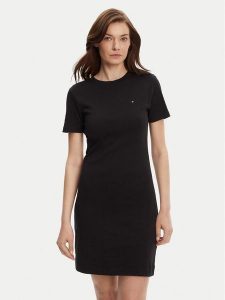 Tommy Hilfiger Sukienka codzienna New Cody WW0WW42721 Czarny Slim Fit. Czarne kombinezony TOMMY HILFIGER, l, bez wzorów, z bawełny, bez kołnierzyka, bez ramiączek. Za 259,99 zł.