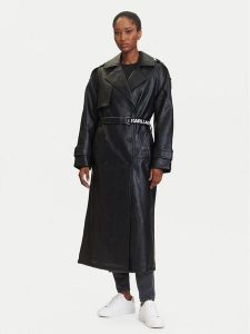 Karl Lagerfeld Jeans Płaszcz przejściowy A3W15047 Czarny Relaxed Fit. Czarne płaszcze Karl Lagerfeld Jeans, l, bez wzorów, z jeansu, bez kaptura. Za 949,00 zł.