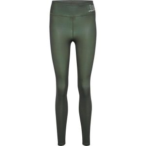 Legginsy damskie Hummel Te Fundamental. Brązowe legginsy Hummel, bez wzorów, z dżerseju. Za 161,50 zł.
