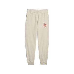 Młodzieżowe spodnie dresowe Essentials Script PUMA Alpine Snow White. Biała spodnie dresowe Puma, m, bez wzorów, z dresówki. W wyprzedaży za 119,00 zł.