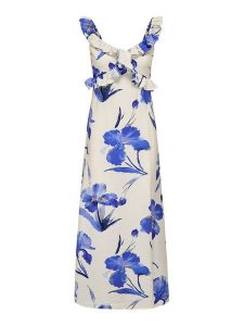 ONLY Sukienka letnia Hyaci 15372511 Niebieski Regular Fit. Niebieskie sukienki ONLY, na lato, xs, bez wzorów, z wiskozy, bez kołnierzyka, bez ramiączek. Za 199,99 zł.