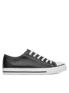 DeeZee Trampki FG-2913-1 Czarny. Czarne trampki DeeZee, bez wzorów, z materiału, bez zapięcia. Za 79,99 zł.