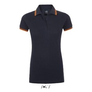 Damska koszulka polo Sol's Pasadena. Brązowe bluzki SOL'S, s, bez wzorów, z bawełny, bez kołnierzyka, bez ramiączek. Za 134,50 zł.