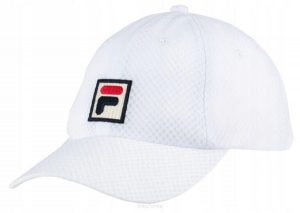 Czapka tenisowa Fila Mesh Cap Sampau biała. Białe czapki Fila, bez wzorów, z materiału. Za 79,00 zł.